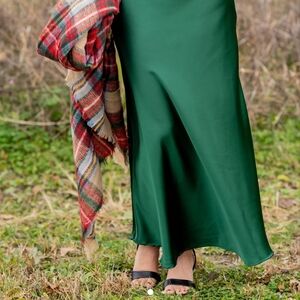 Elegant Green Maxi Skirt